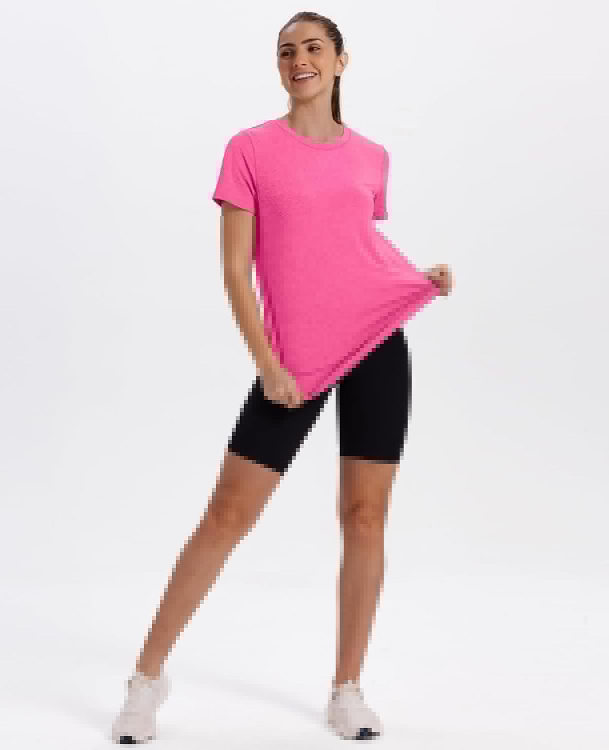 Women’s Casual Curved Hem Short Sleeve T-Shirt