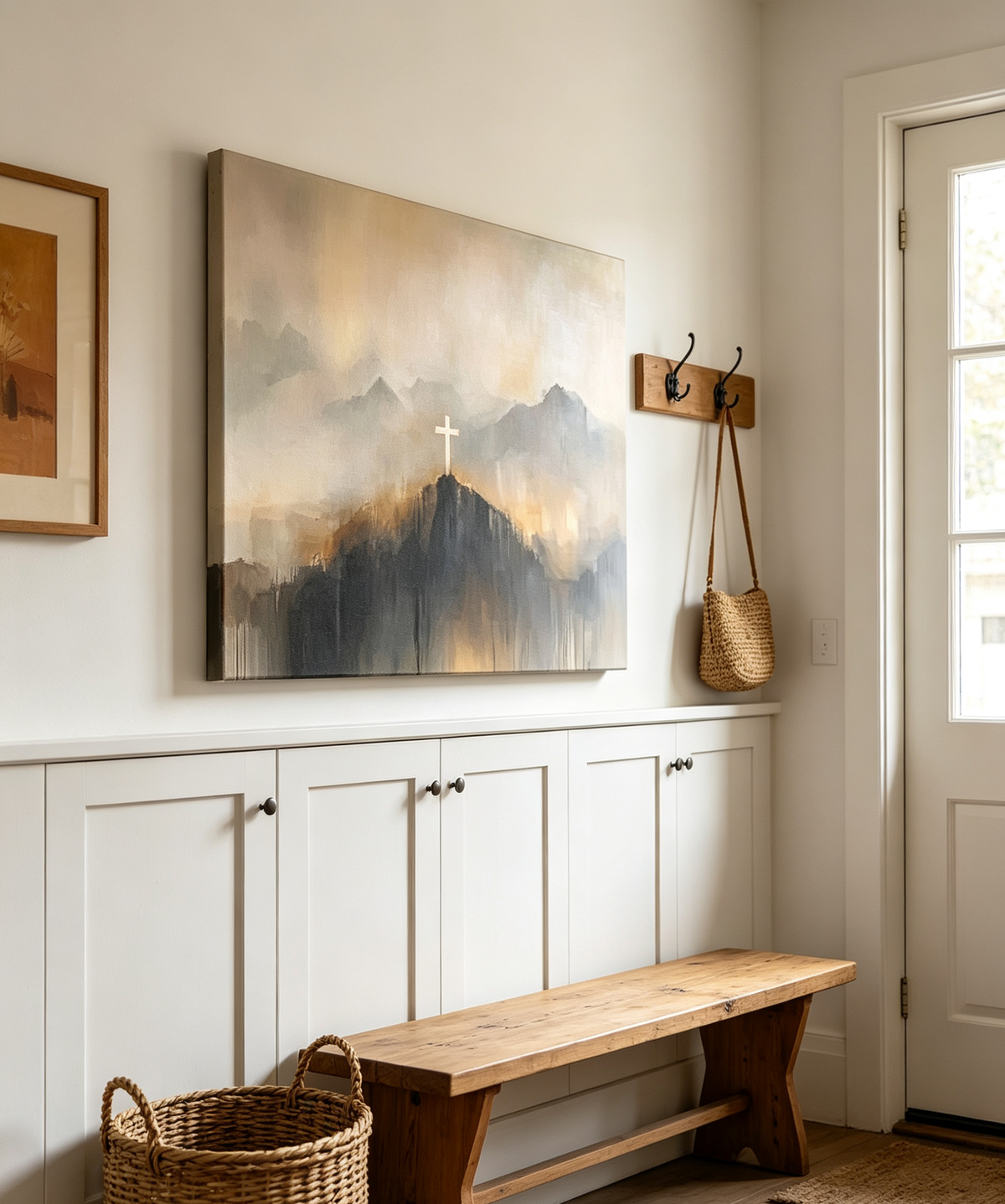 Mountain Cross Faith Canvas Wall Art