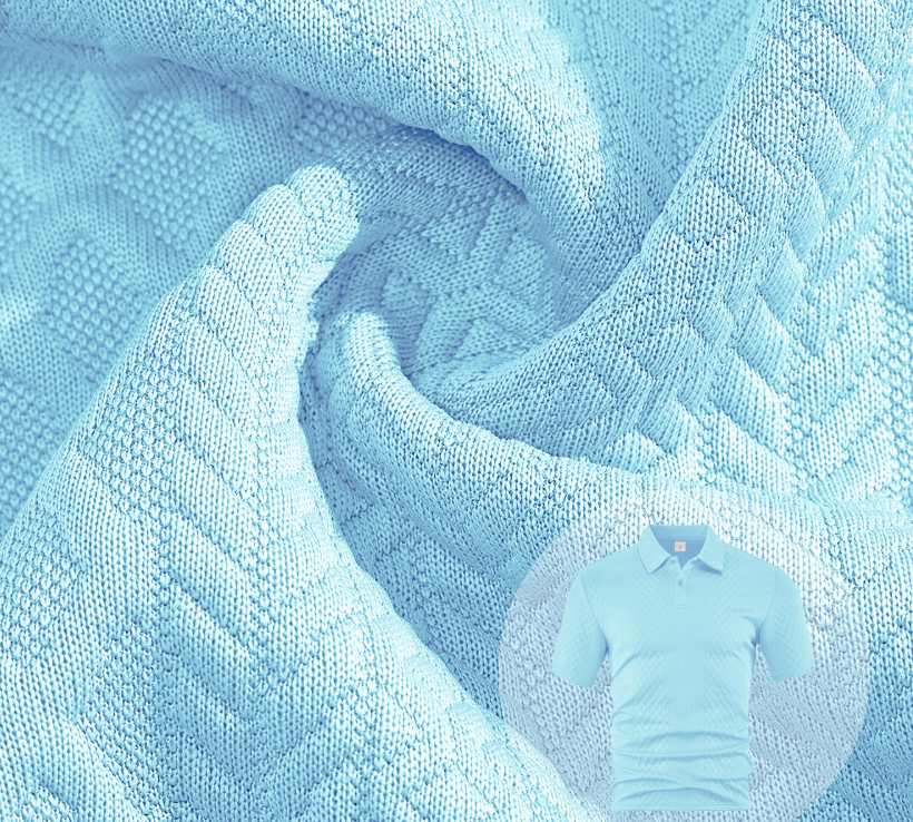 Men's Lightweight Textured Polo 2 Piece Set