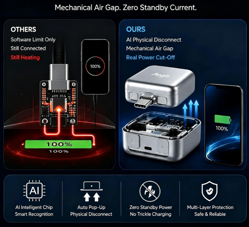 Aegis AI Smart Auto Disconnect 140W GaN Fast Charger